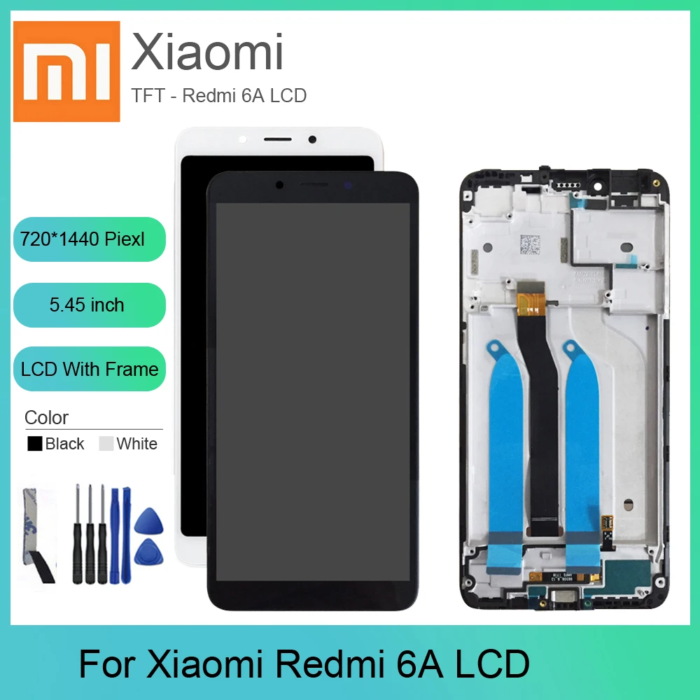 

5.45 in For Xiaomi Redmi 6/6A LCD Display Touch Screen Digitizer Assembly With Frame For Xiaomi Redmi 6/6A Original Screen+tools