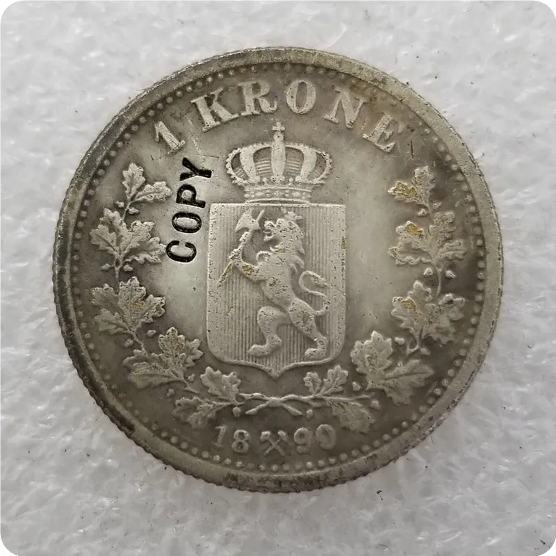 1890 1875-1904 NORWAY 1 KRONE COINS COPY - Цвет: 1890