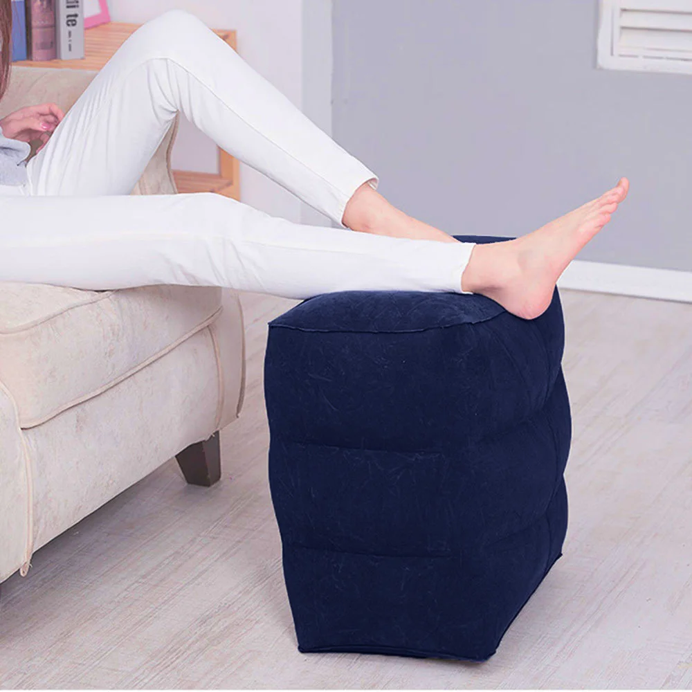 Inflatable Foot Pad Yoga Pad Travel Air Cushion Three-Layer Inflatable Adjustable Airplane Train Car Supplies