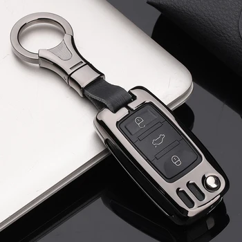 

2020 New Zinc Alloy Car Key Case Shell Cover auto Key Shell Holder For Volkswagen Passat/POLO/Sagitar/Tiguan folding key