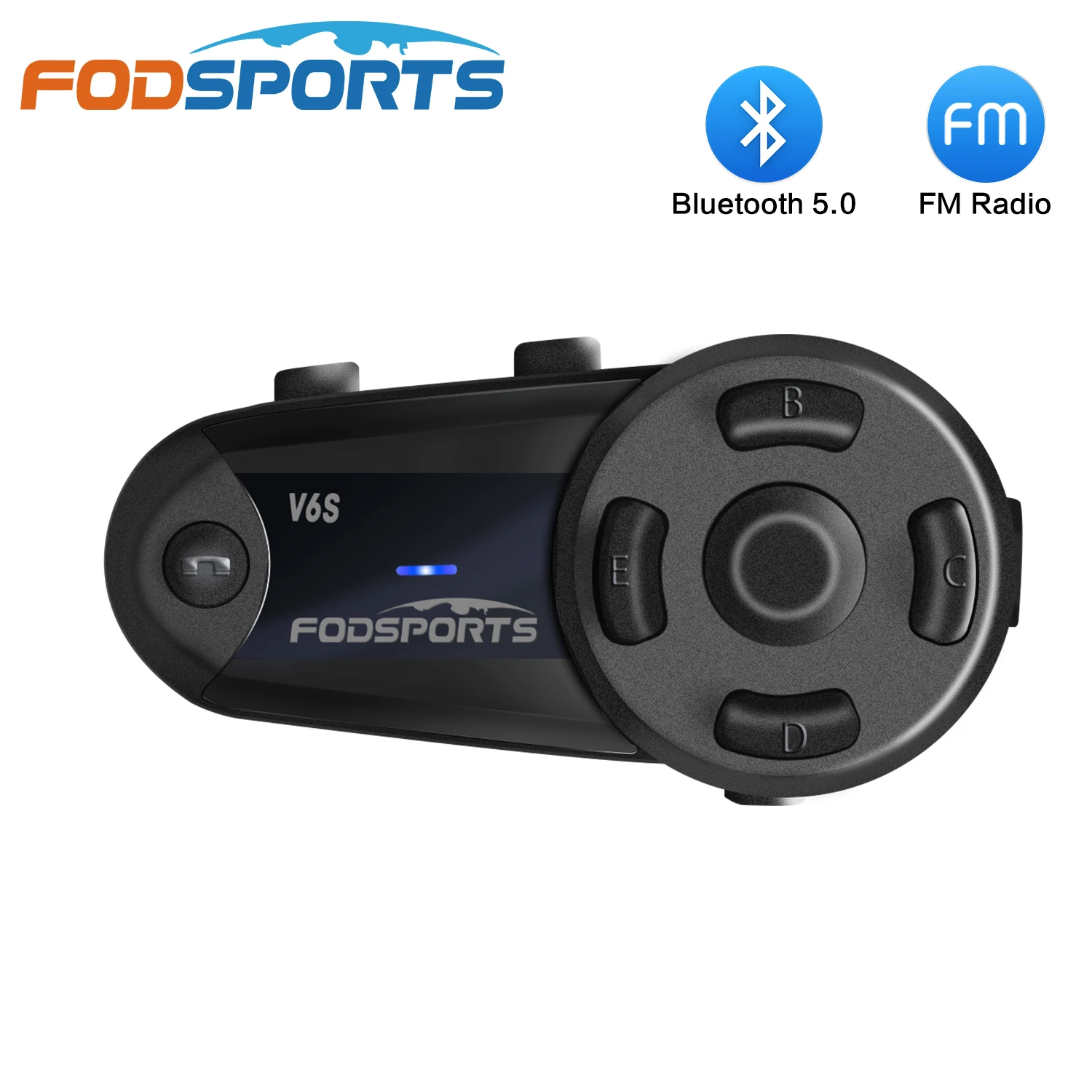 Fodsports V6S шлем домофон мотоцикл bluetooth-гарнитура 6 райдер 1000 м IP65 водонепроницаемый