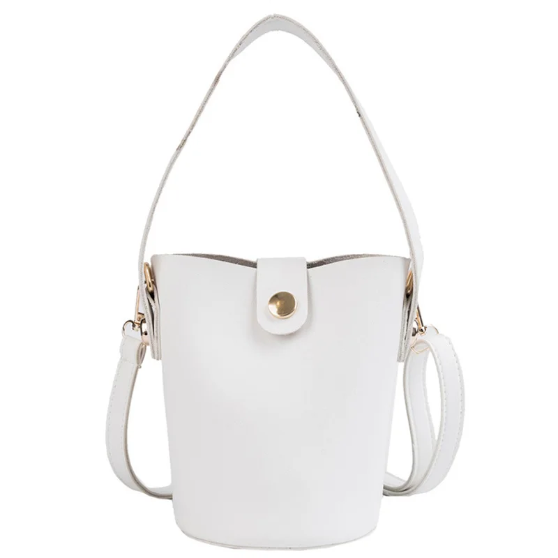 

Summer New Wave Korean Version Of The Wild Messenger Bag Simple Fashion Shoulder Bag Bucket Bag White