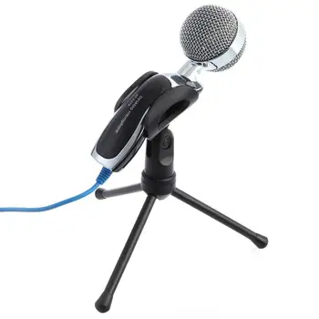 

USB Computer Microphone SF-922B Professional Condenser Microphone Mic Tripod Stand for Desktop PC Notebook