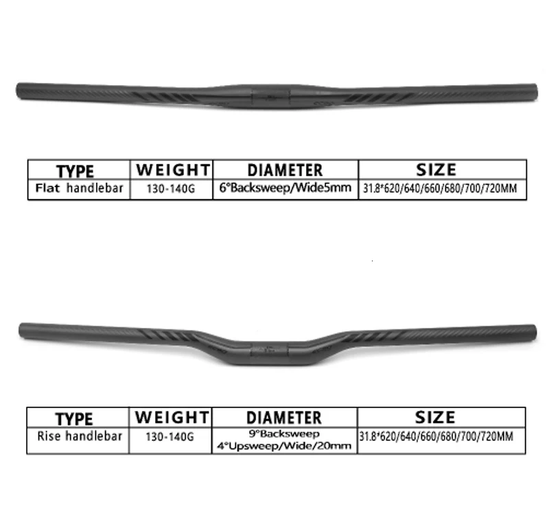 EC90 черный UD матовый полностью углеродное волокно MTB велосипед горизонтальный Руль Riser плоский однообразный руль части