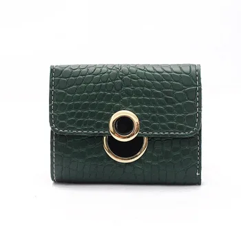 

Hot Wallet Winter New Fashion Clutch Korean Version of the Wild Personality Purse Round Buckle Short Wallet Billetera