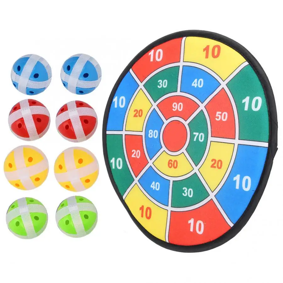 

Safe Dartboard Set with 8 Balls Colorful Lint Dart Board Game for Children Adult For Darts Entertainment Accessories