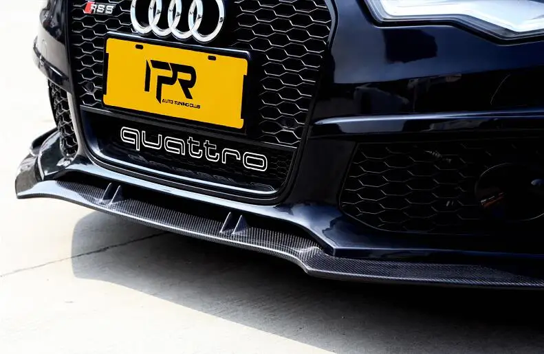 Front Bumper Автомобильный карбоновый передний бампер спойлер автомобильный диффузор Подходит для Audi A6 S6 RS6 C7 C7.5 2012 - Цвет: Front Bumper