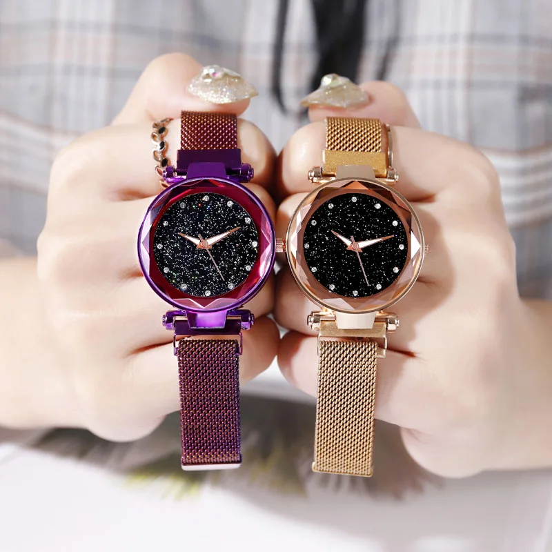 Роскошные женские часы, кварцевые, модный браслет и часы, набор, женские наручные часы, звездное небо, римская цифра, подарок, часы, relogio feminin