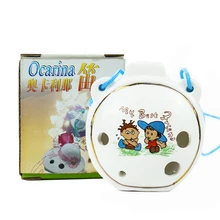 Flauta de Ocarina de 6 agujeros Alto C Legend of Ocarina, miniflauta de cerámica para niños, juguete para principiantes, instrumentos musicales