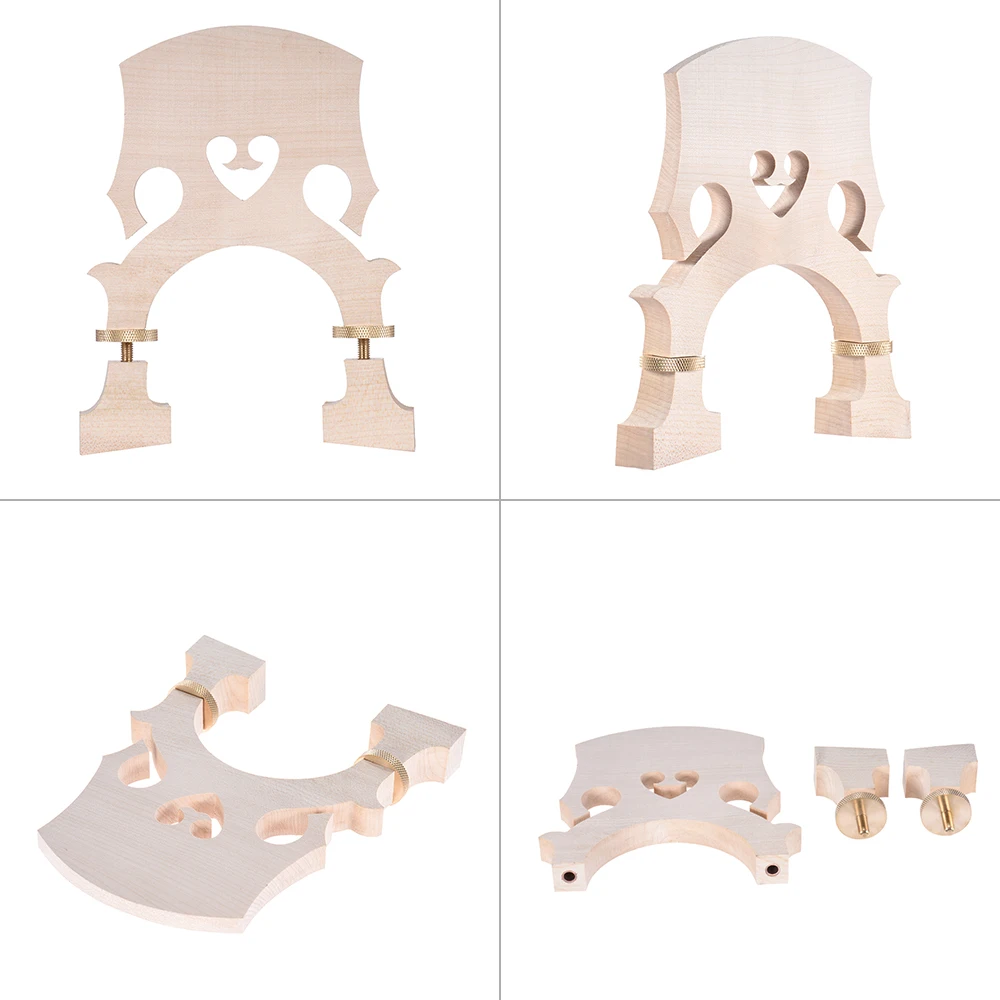 Standard Maple Bridge Replacement Part for 3/4 Size Double Bass Adjustable Upright Bass Bridge