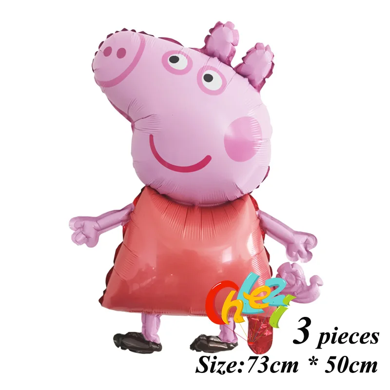 1 9 шт. PEPPAPIG гелиевый декор для вечеринки на день рождения мультяшный шар розовый Пеппа и голубой Джордж глобс детский душ детские игрушки - Цвет: 1