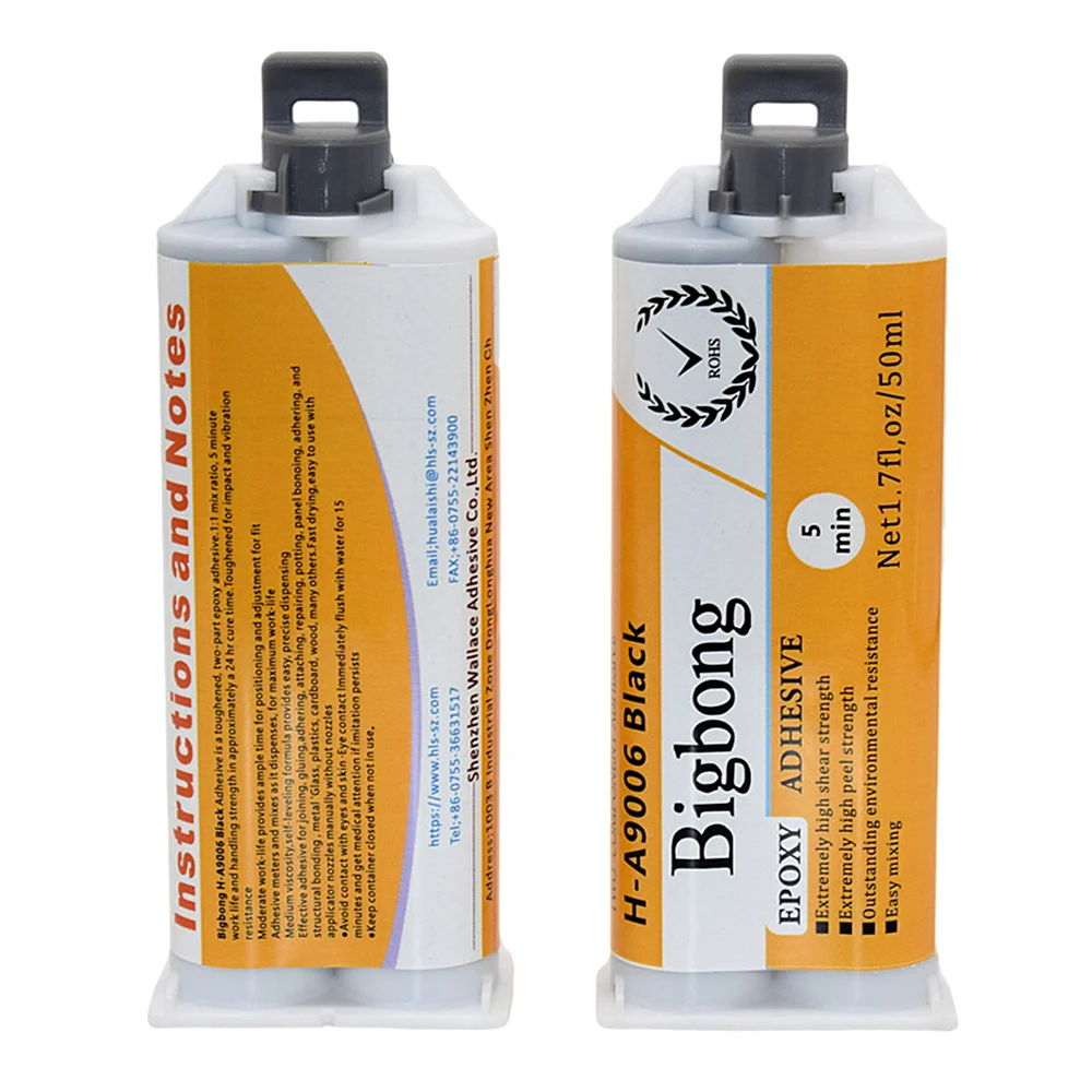 2pcs Epoxy Adhesive 50ml Resin Strong Adhesives Black 11