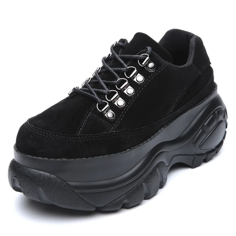 

2488ins Retro Thick Bottomed Dad Shoes Harajuku Slanted Heel Extra High Platform Shoes Cool Street Snap Sports Casual Shoe