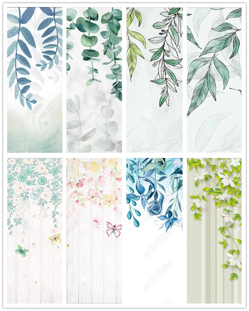 

Самоклеящиеся ПВХ цветы, листья, растения, современные дверные Стикеры, домашний декор, дверная оболочка, настенные Стикеры, настенные 3d обои, постер