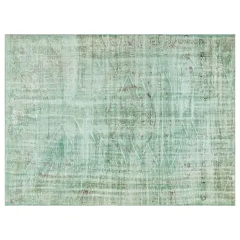 

Handmade Green Vintage Overdyed Turkish Area Rug 174x234 Cm-5'9''X7'8''