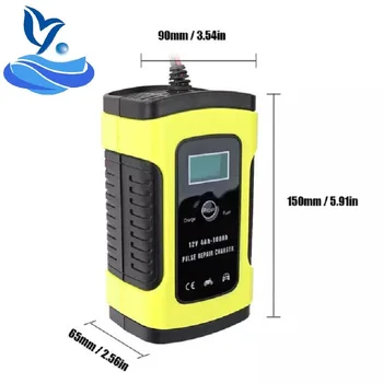 

12V 6A Full Automatic Car Battery Charger Intelligent Fast Power Charging Pulse Repair Chargers For Wet Dry Lead Acid Battery