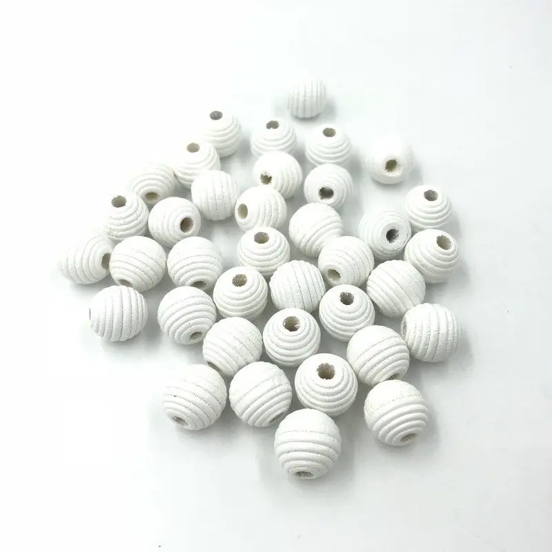 white-100pcs DIY 100 шт Деревянный разделитель для резьбовых изделий бисер для изготовления ювелирных изделий DIY деревянные бусины 13X14 мм - Цвет: white-100pcs