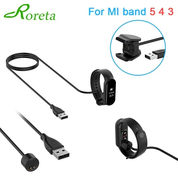 

Roreta Charger Cable For Xiaomi Mi Band 4 5 Smart Wristband Bracelet for Mi band 2 3 Charging cable USB Charger