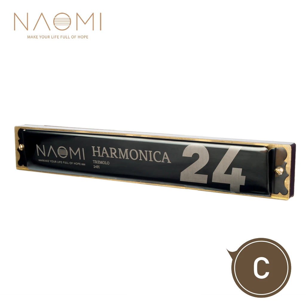 

Naomi Harmonica C Tone 24 Holes Tremolo Harmonica Musical Armonica Harmonica Beginners Children Harmonica H1/H2