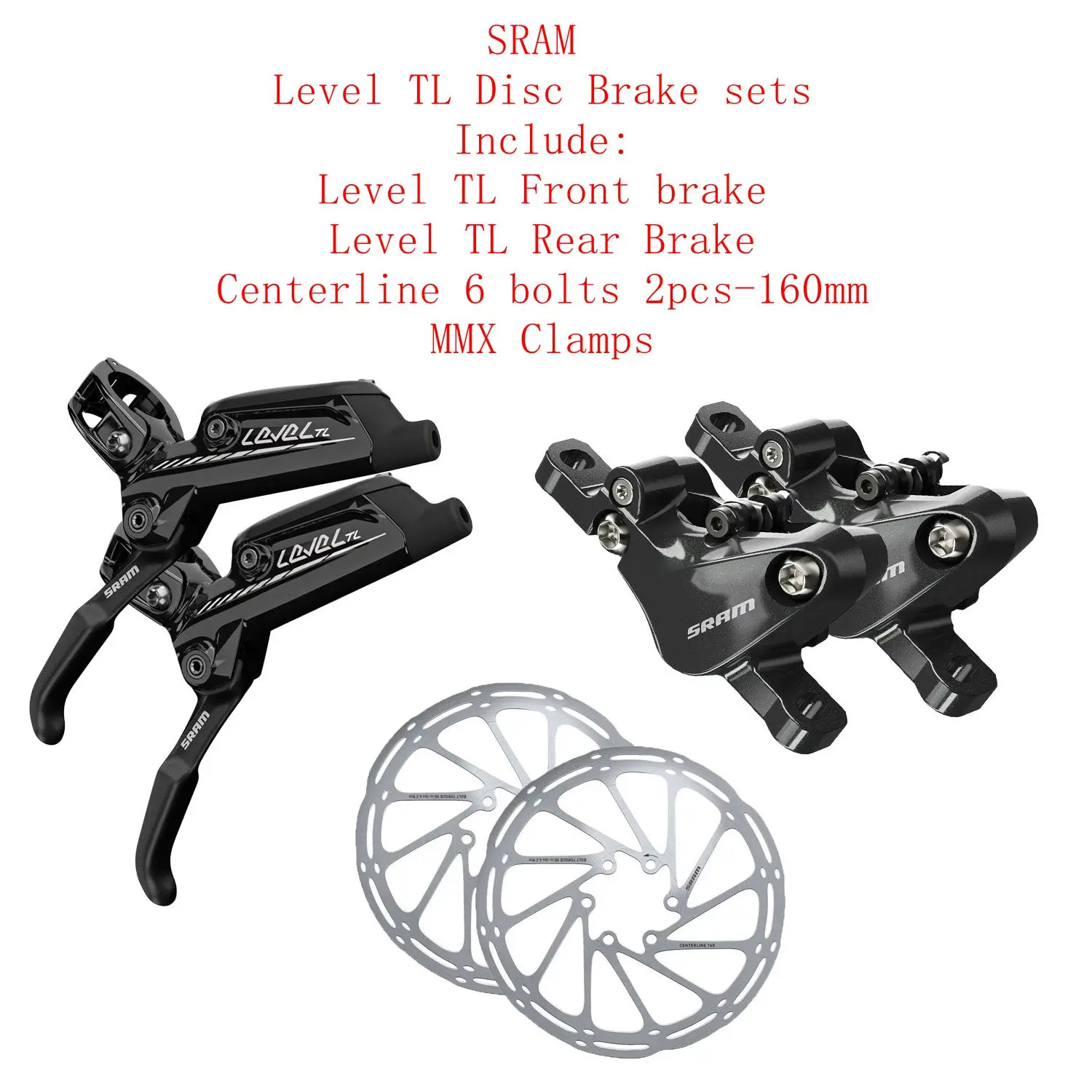 SRAM уровень TL MTB 2-поршни Гидравлический дисковый тормоз 750-1600 мм передний и задний