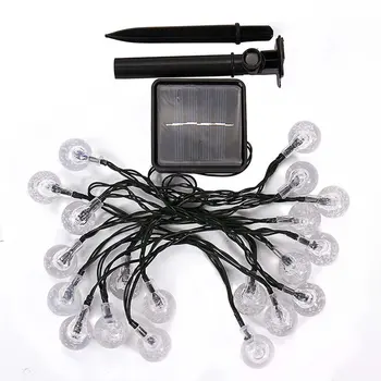 

ICOCO 20 LED Solar Crystal Globe Ball Weatherproof Lights Garden String Fairy Lamps Waterproof Light String Decoration