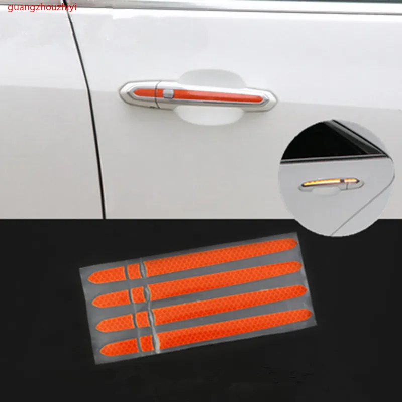 Подходит для Cadillac ATSL/XTS/XT4/XT5/CT6 дверная ручка Светоотражающая бар предупреждающая Автомобильная наклейка