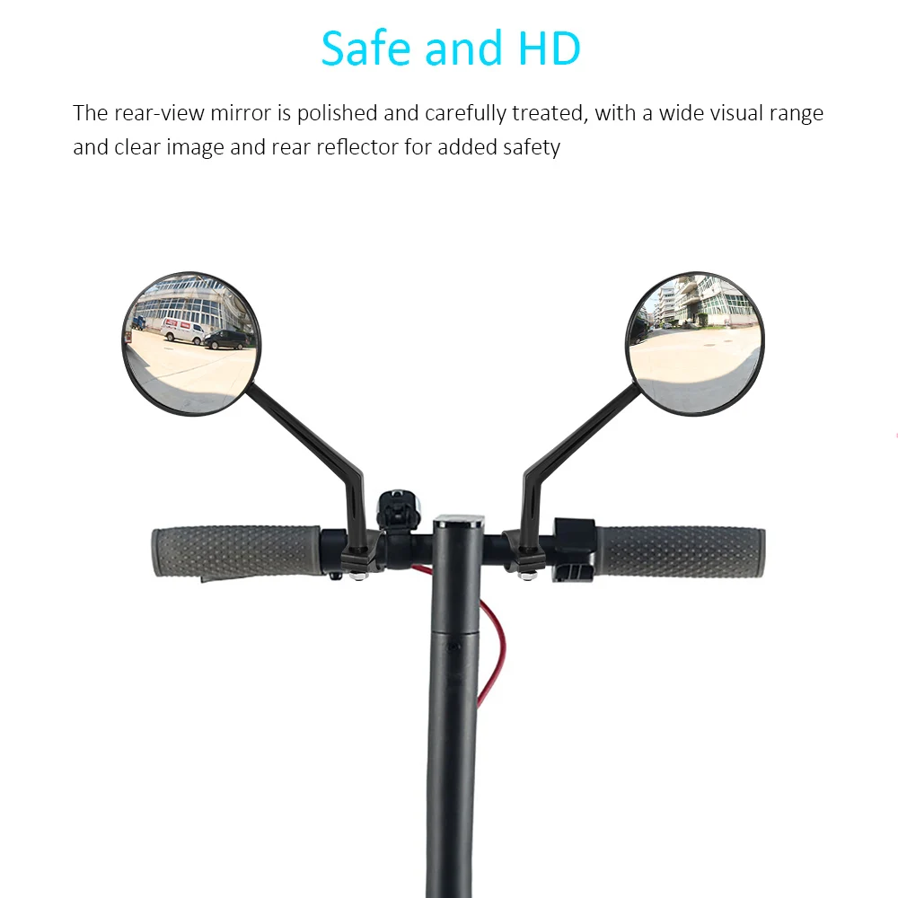 Скутер стекло зеркало заднего вида Регулируемый Портативный Для Xiaomi M365 электрический скутер аксессуары велосипед безопасности HD зеркало заднего вида