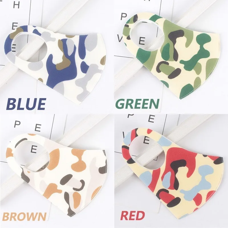 40 шт. Камуфляжный шелковый хлопковый чехол для рта можно стирать и использовать