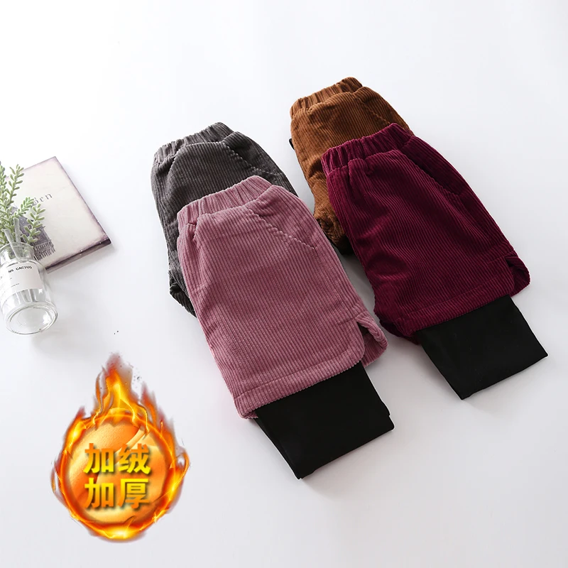 Girl Legging Winter Warm fleece Children Pants Cotton Kids Trousers for Baby Girls leggings toddlers pantskirt 110~160