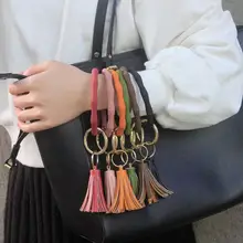 Moda o silicone gel usar pulseira chaveiro para as mulheres presente silicone na moda simples círculo pulseiras chaveiro pulseira unisex jóias(China)