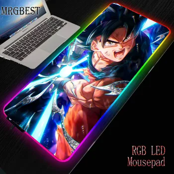 

MRGBEST Dragon Ball RGB Computer Lock-edge Mousepad LED Gaming PadMouse Gamer Large Mause Mat USB for Keyboard Mice PC Desk Mat