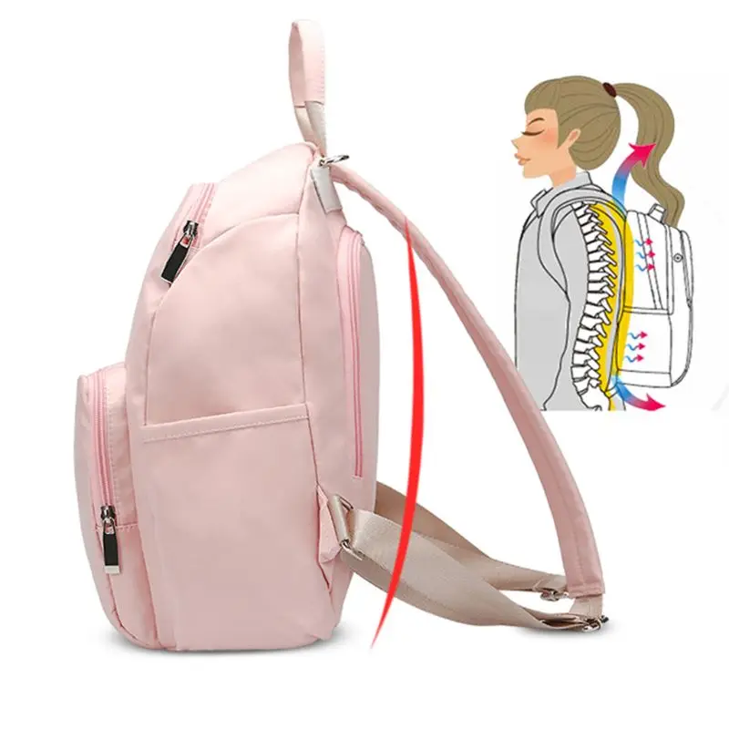 Mummy Portable Maternity Nappy Diaper Bag Large Capacity Travel Backpack with Earphone Hole Daypack