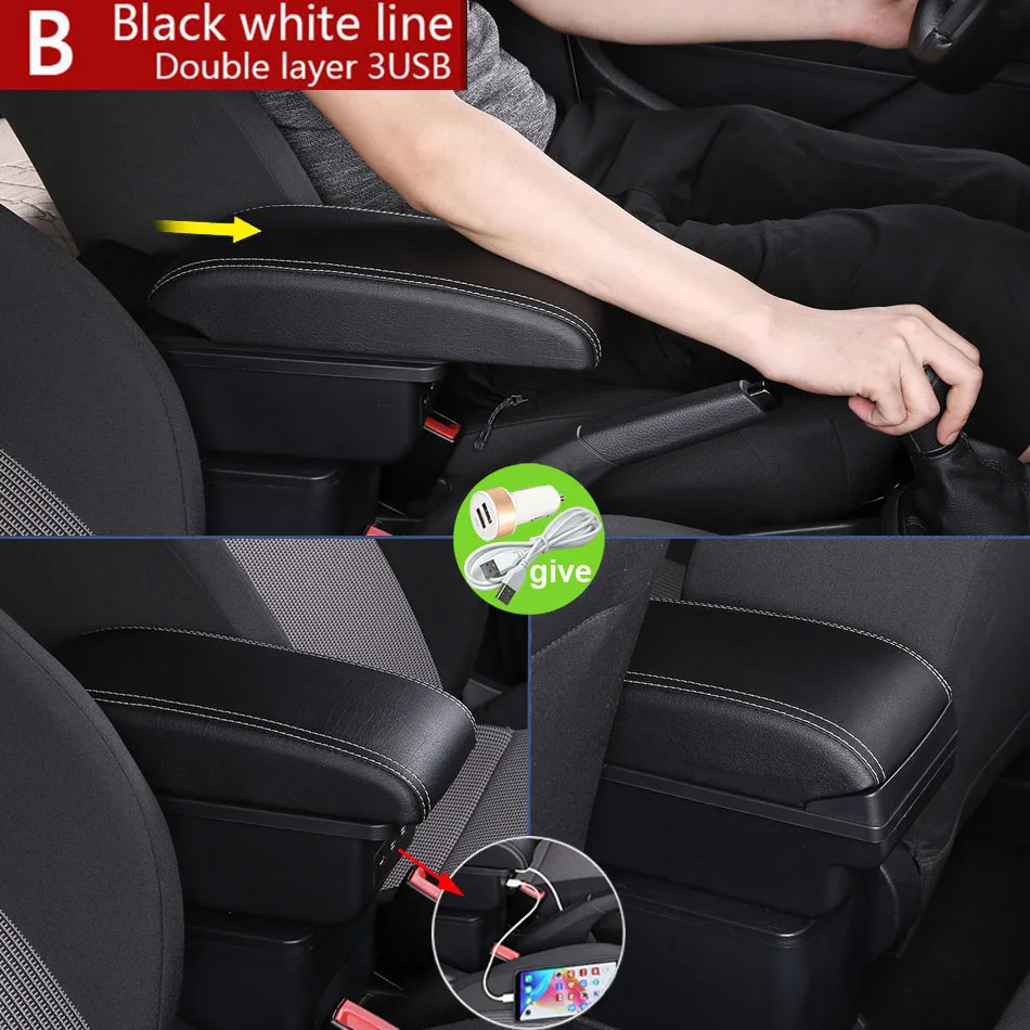 Car Armrest Storage Box para Mitsubishi Attrage