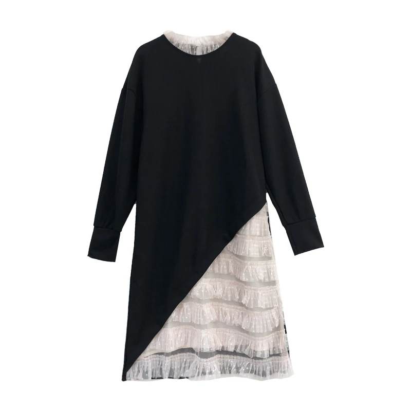 New Arrive Winter Maternity Dress Woman Lace Patchwork Large Size Dresses Pregnant Woman Clothing MD-01578