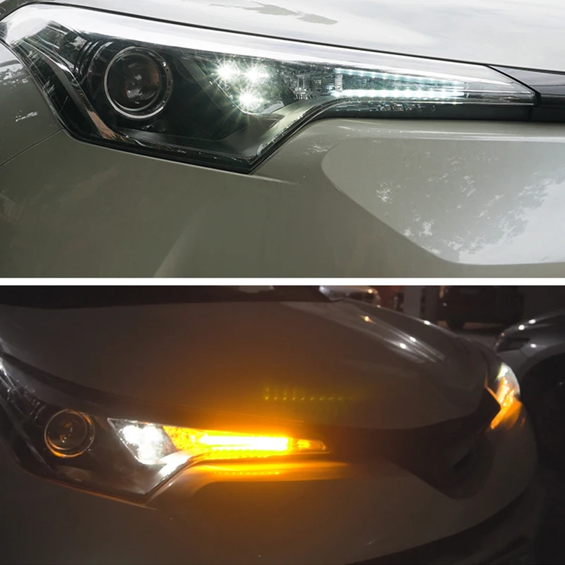 Поворотный мигающий сигнал желтый светодиодный DRL светильник для Toyota C-HR автомобильный дневной ходовой DRL светильник для CHR аксессуары