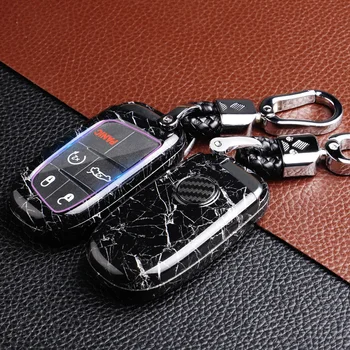 

Car ABS Key Case Cover Chain For Jeep Grand Cherokee Compass Patriot Renegade For Dodge Challenger Journey Fiat