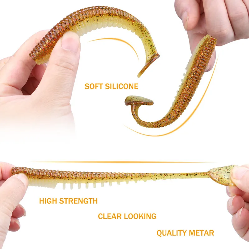 Sougayilang 3 шт. 10,7 г 130 мм червяк приманка для рыбалки мягкая рыболовная приманка для морской воды/Пресноводная искусственная большая приманка Swimbait