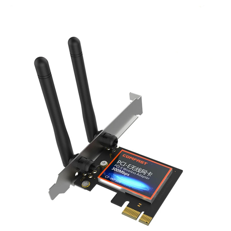 Comfast 300 Мбит/с двойная антенна 2 4 ГГц PCIe Экспресс WiFi беспроводной сетевой адаптер