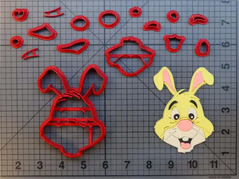 Rabbit 2 inch Мультфильм ТВ серии милый Медведь Кролик персонажи печенья резак набор - Цвет: Rabbit 2 inch