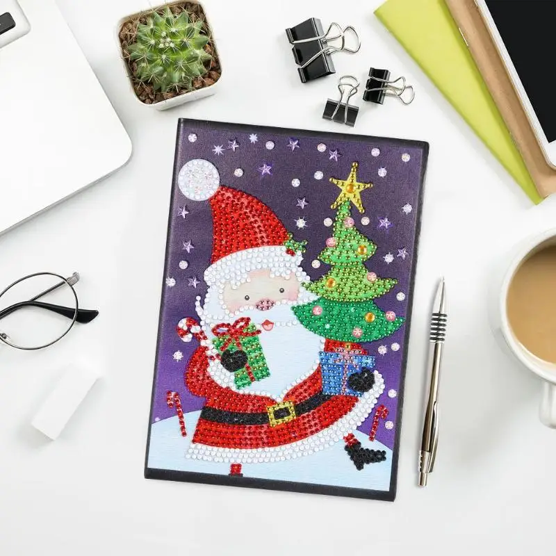 

The Most Popular Diamond Painting Hit Color DIY Santa Claus Special Shaped Diamond Painting 60 Pages A5 Office Notebook Gift