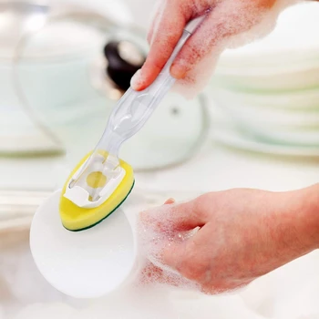 

18 Pieces Dish Wand Refills Replacement Sponge Heads Scouring Scrubber Pads Heavy Duty Dish Wand Sponge for Kitchen Sink Cleanin