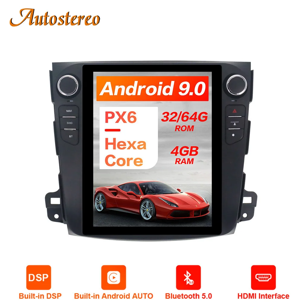 Android 9,0 4 Гб rom Tesla стиль Автомобильный gps навигатор для Mitsubishi Outlander 2006- головное устройство мультимедийный плеер