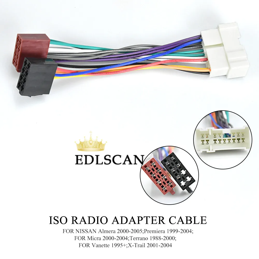 EDLSCAN для Nissan autostereo радиокабель ISO модуль для установки магнитолы адаптер 12-018