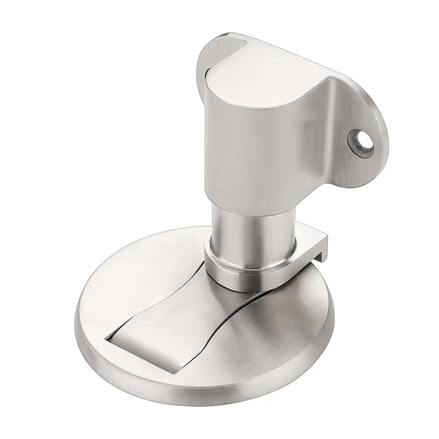Brushed Silver Регулируемый дверной держатель из нержавеющей стали, магнитный дверной ограничитель, водостойкий дверной ограничитель, мебельная дверная фурнитура - Цвет: Brushed Silver