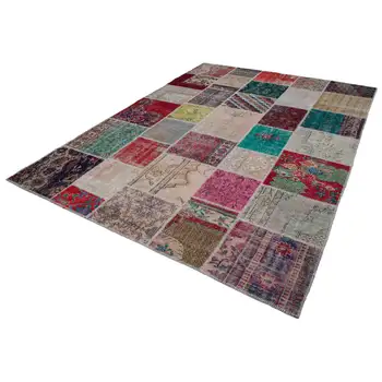 

248x347 Cm Multicolor Handmade Patchwork Rug-8x11 Ft