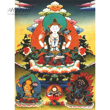 

Michelangelo Wood Jigsaw Puzzle 500 1000 Pieces Three Masters of Tibetan Buddhism Thangka Painting Art Kid Educational Toy Decor