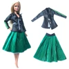 NK  1 Set Fashion Multicolor Outfit  Dress Shirt Denim Grid Skirt Daily Casual Wear Accessories Clothes for Barbie Doll JJ 06 ► Photo 2/6
