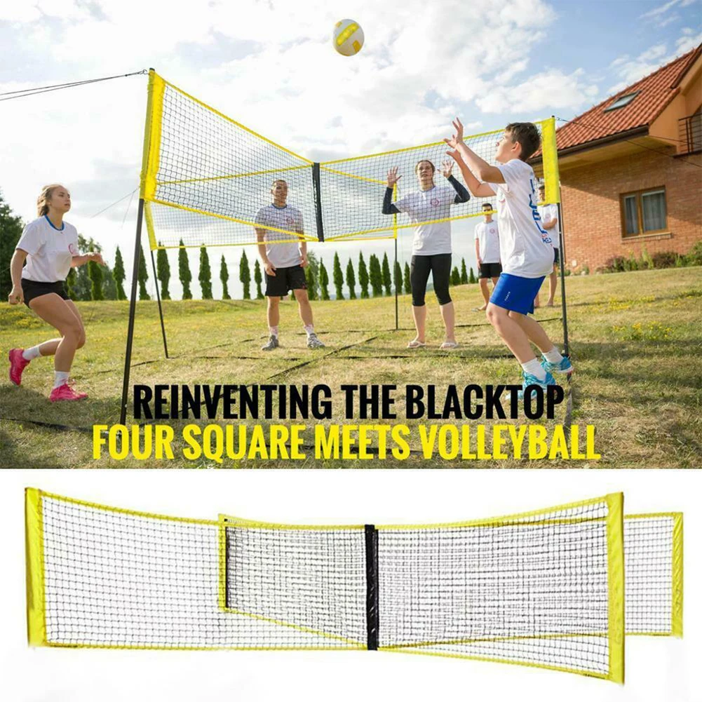 

Portable Outdoor Beach Four-sided Multi-player Cross Volleyball Net Indoor Outdoor Sports Equipment Training Team Game Net