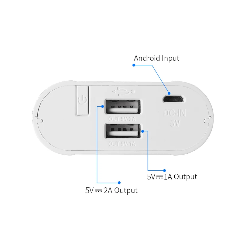 USB Батарея Зарядное устройство Портативный ЖК-дисплей Smart DIY Мобильный Мощность Bank Дело Поддержка 3x18650 батареи и сдвоенный выход для