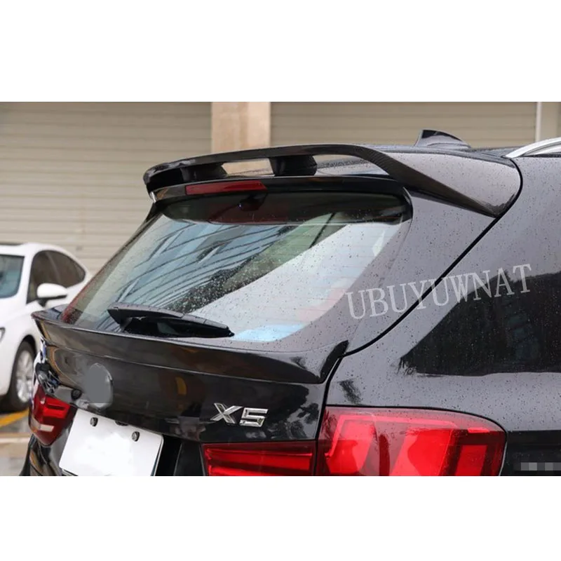 Для BMW F15 X5 2015 2016 2017 2018 углеродное волокно внешний задний спойлер на крышу багажник